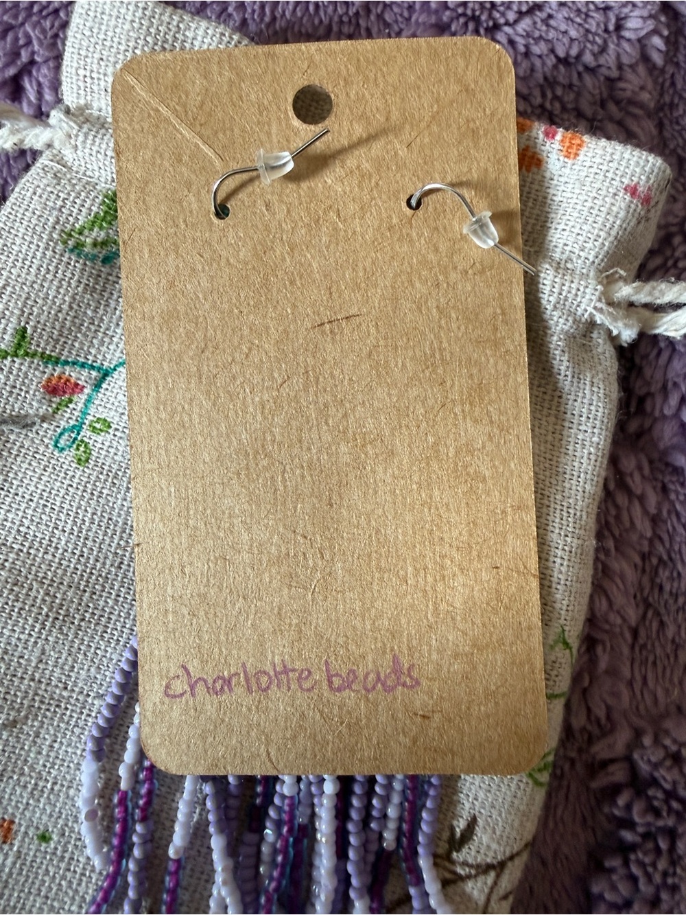 Indigenous Native First Nation handmade Beaded Fringe Earrings - Women Jewelry - Picture 3 of 3